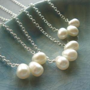 Set Of 3 Freshwater Pearl Sterling Silver..