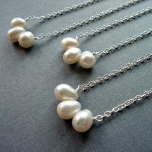 Set Of 3 Freshwater Pearl Sterling Silver..