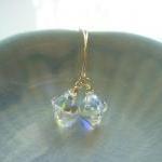 Dazzling Swarovski Crystal Diamond 14k Gold Filled..