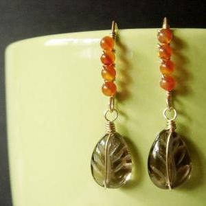 Nature Inspired Fruit And Leaves 14k Gold Filled..