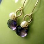 14k Gold Filled Amethyst And Freshwater Pearl..