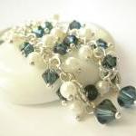Long Clusters Something Blue Swarovski Crystal And..