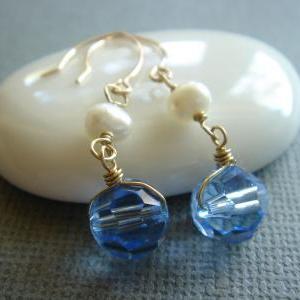 Something Blue Aquamarine Swarovski Crystal And..