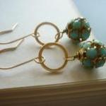 Turquoise 14k Gold Filled Earrings