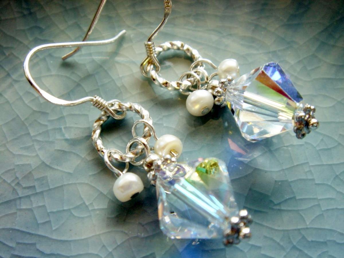 Edith Unique Swarovski Crystal Bridesmaid Earrings