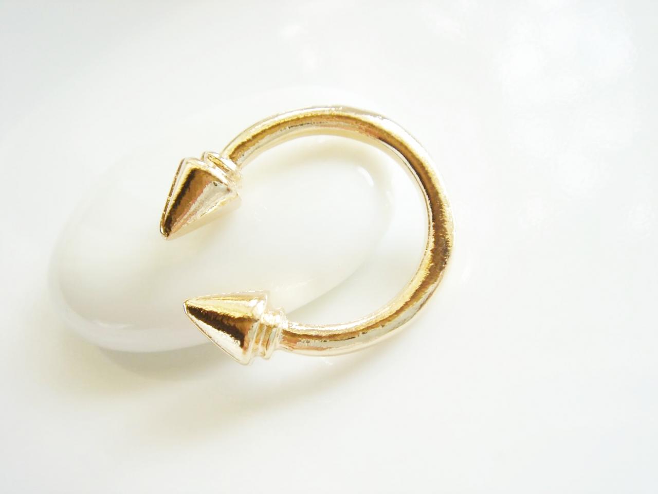 Gold Plated Punk Style Illusion Ring R58