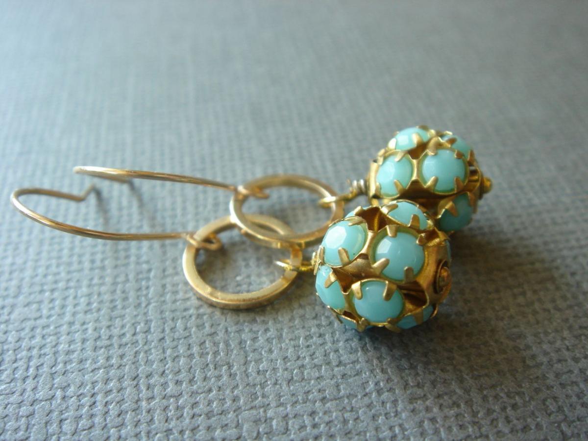 Turquoise 14k Gold Filled Earrings
