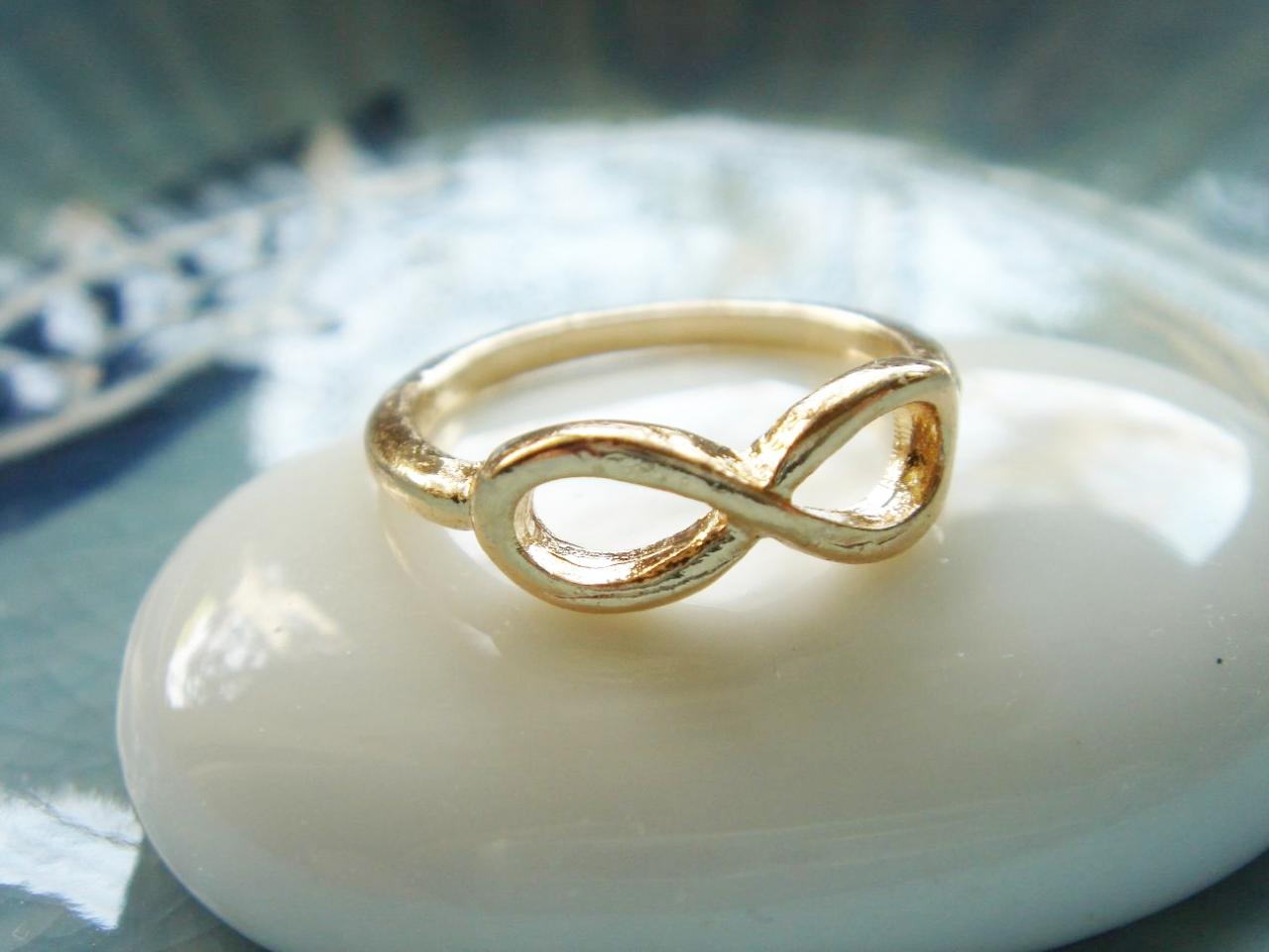 Gold Dipped Infinity Ring Size 6.5